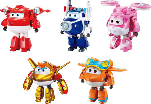 Super Wings 5 ??juguetes Transformadores, Paquete 5, Jett Y