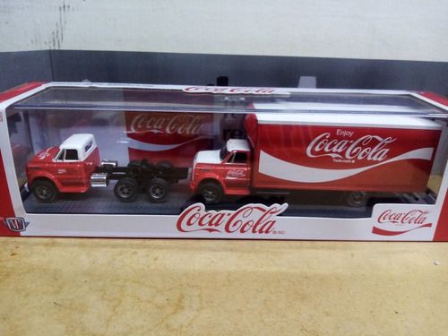 Duo Camion Trailer Chevrolet C60 Escala 1.64 Linea Coca Cola