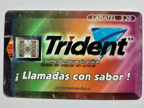 Tarjeta Ladatel Trident ¡llamadas Con Sabor!