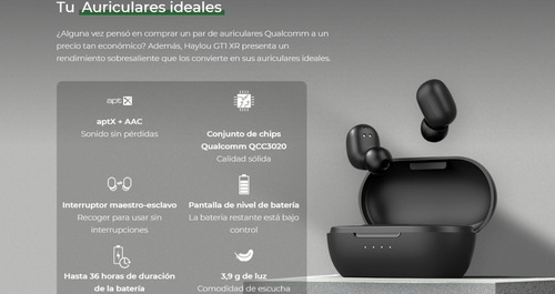 Auriculares Inalambricos Xiaomi Haylou Gt1 Xr New Chip 2020