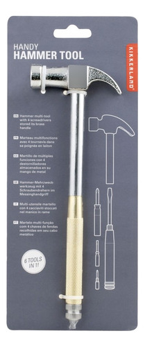 Kikkerland Multi Tool Handy Hammer Con Juego De Destornillad