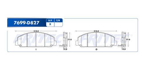 Balata Delantera Chevrolet W3500 Tiltmaster 2003 - 2007 6