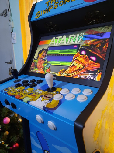 Imagen 3 de 5 de Multijuego Arcade Retro Hyperspin 2 Jugadores Simpsons