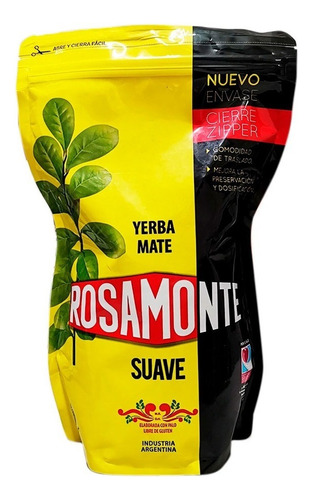 Yerba Mate Suave Bolsa Con Zipper Rosamonte 500gr