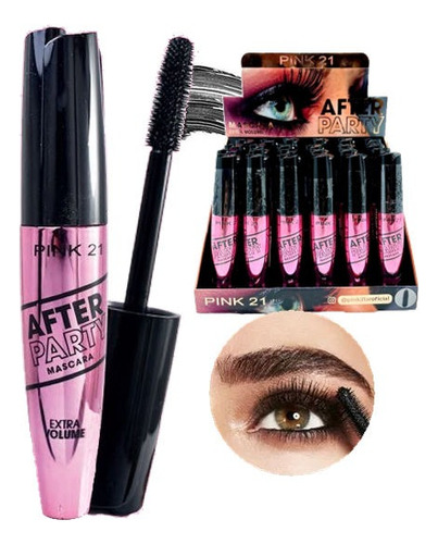 Rimel Mascara Pestañas Negro Volumen After Party Pink21