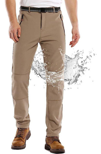 Pantalón Softshell Térmico Impermeable Hombre Con Micropolar