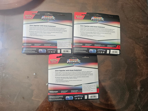 Pokemon Tcg Prismatic Evolutions Sticker Colección Set Ingle Blister Inglés (Usado)