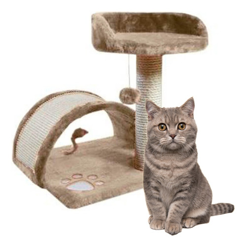 Rascador Para Gatos Gatitos Arbol Torre Juego Raton Dina