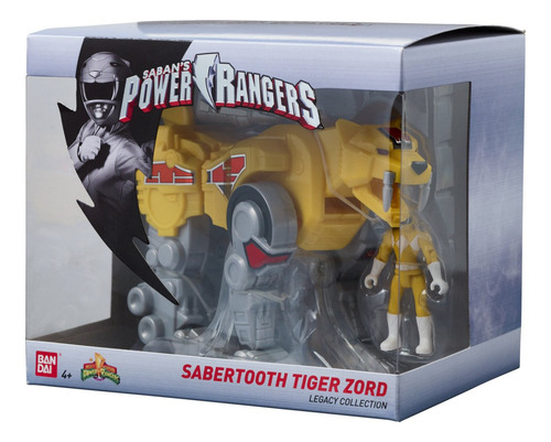 Power Rangers Mighty Morphin Sabertooth Tigre Ação Zord