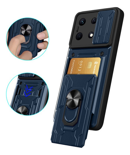 For Infinix Note 30 Pro 4g Card Slot Case Slide Lens Stand