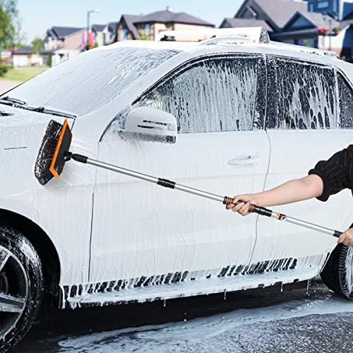 Matcc Car Wash Brush Long Handle Kit With Squeegee Edge 10 C
