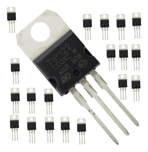 Transistor Darlington Tip122 (20 Peças) Tip 122 Tip-122
