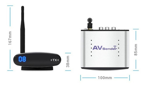 Transmissor De Vídeo Wireless Com Receptor Tv S/ Fio 2,4 Gz