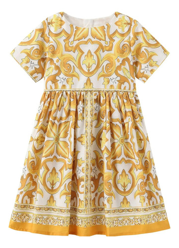 Vestido De Verano Para Niños Dhome, Algodón Sin Mangas
