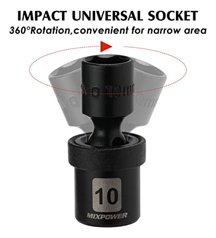 Juego De Vasos De Impacto 86pcs 1/4puLG Mixpower, Mtrico&sae