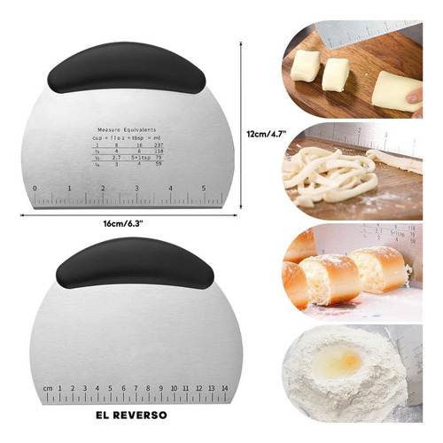 Raspador Y Cortador Masa Multiusos Hecho De Acero Inoxidable