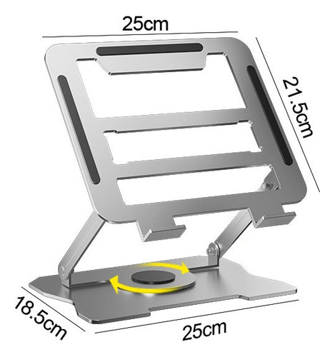 Base Soporte Para Laptop Tableta Portátil Ajustable Plegable Color Gris