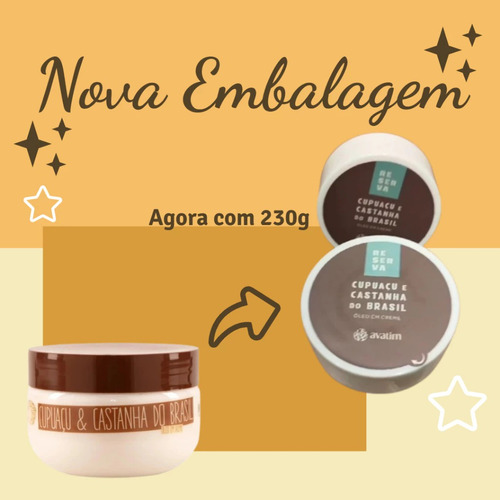 Óleo Em Creme Cupuaçu & Castanha Do Brasil 230 G Avatim Cupuaçu E Castanha Do Brasil