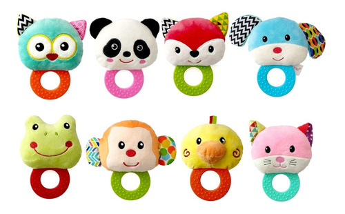 Imagen 2 de 2 de Sonajero De Peluche Con Mordillo Para Bebé Textura 3m+