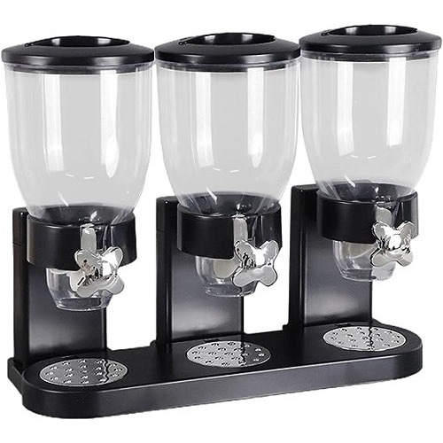 Dispensador Triple Cereal Frutos Secos De Mesa 3ltrs 