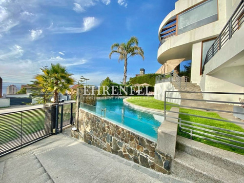 Jardín Del Mar, Reñaca. Casa Con Vista Panorámica  De  759 M