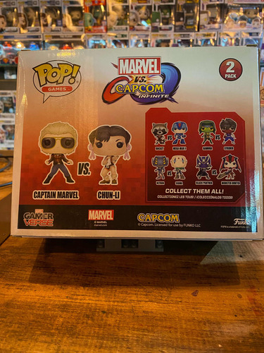 Funko Pop Marvel Vs Capcom / Captain Marvel Vs Chun Li (Usado)