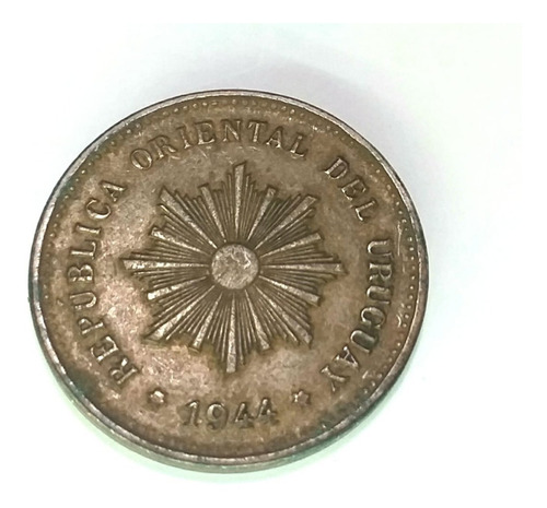 Antigua Moneda 5 Centésimos Uruguay 1944 (Usado)