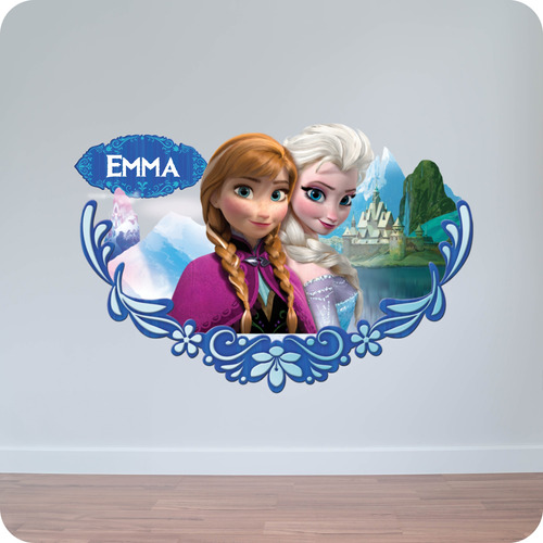 Vinilo Impreso Personalizado Con Nombre Frozen  100 Cm