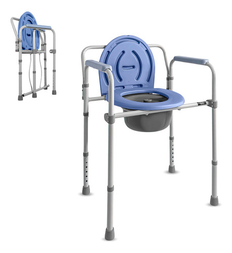 Silla Comodo Discapacitado Amento Plegable Wc Baño Ducha