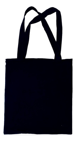 12 Bolsas De Manta Negra Reforzada Lisa Tote Bag Pre Lavada