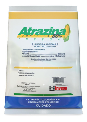 Atrazina Herbicida Para Cultivo De Maíz X Kilo