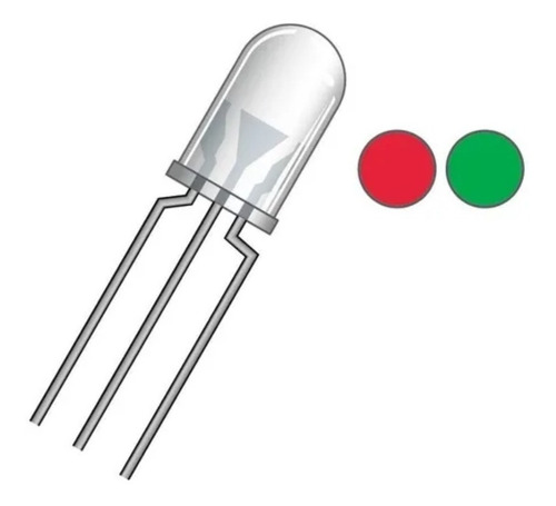 5 X Led Rojo Y Verde 5mm Bicolor Difuso