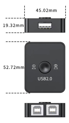 Switch Kvm Usb 3.0 Para Compartir Impresora Periféricos