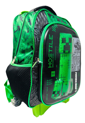 Mochila De Carrito Escolar Minecraft Steve Creeper Alex Pri Maria Ruz Original Pelicula 3