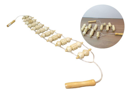 Masajeador manual de espalda de madera, relajante, para aliviar el dolor, color 93 cm