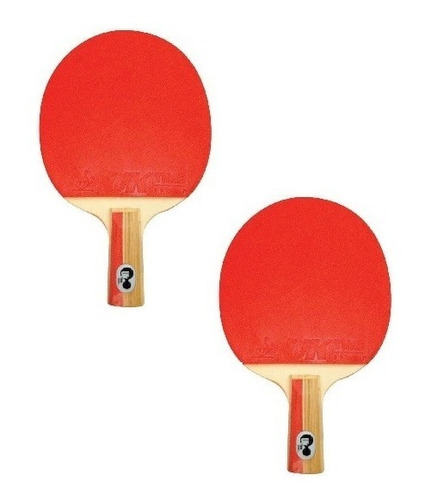 Paleta Ping Pong Master Lapicero 2 Estrellas Color Rojo