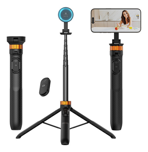 Trípode K&f De 63'' Magnético Para Smartphones Y Palo Selfie