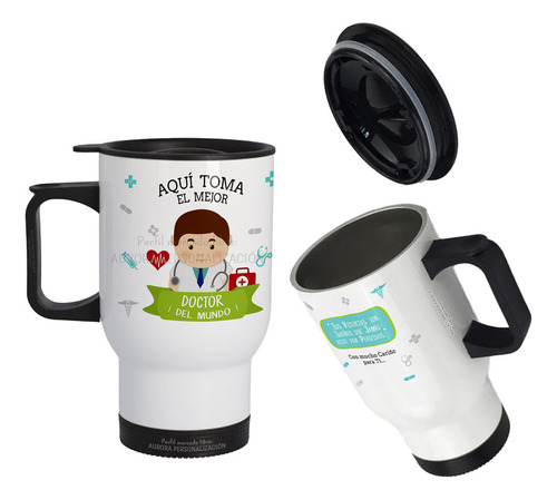 Mug Vaso Termico Viajero Para Carro Mejor Doctor Medico