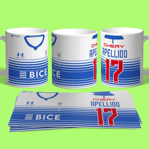 Imagen 3 de 6 de Plantillas Para Sublimar Tazas - Futbol Chileno