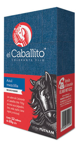 El Caballito Colorante Para Ropa Azul Mezclilla