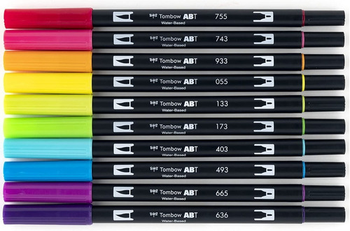 Imagen 3 de 8 de 10 Marcadores Tombow Dual Brush / Colores Brillantes Bright