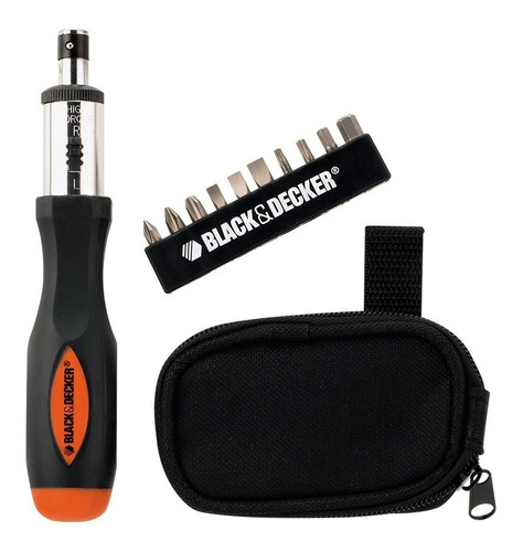 Kit Para Parafusar Com 11 Peças Black+decker - Bd7262-la