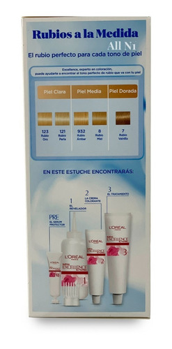 Imagen 5 de 8 de Tinte Loreal Rubio Cenizo Mate 7.17 Matizador Supreme Nf