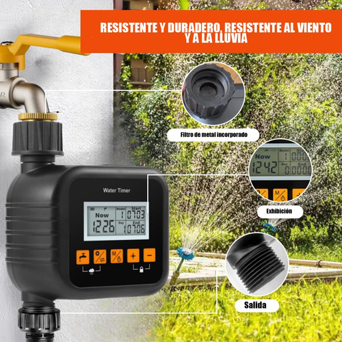 Programador Riego Automatico Timer Digital Con Sensor Lluvia