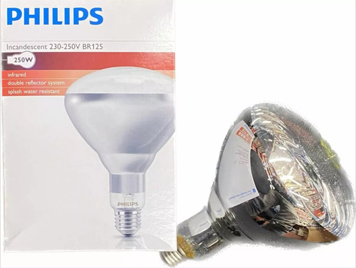 Lâmpada Aquecimento Alimento Infra 250w Batata Frita Philips Vermelho