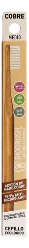 Cepillo Dental Medio Bambú Biobrush Con Nanocobre