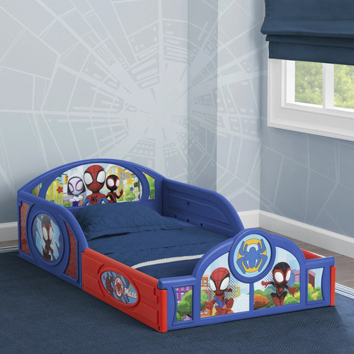 Cama Infantil Para Niños 2 En 1 Spidey Y Sus Amigos Delta C Azul Spidey