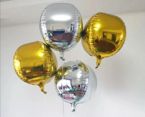 17 Globo Orbz Esfera Liso 45 Cm Orbz Metalico Varios Colores