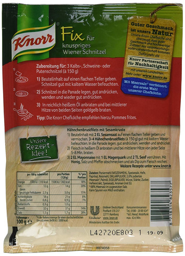 Knorr Fijar Wiener Schnitzel Crujiente (knuspriges Wiener Sc