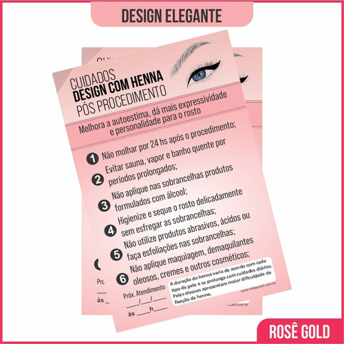 Imagem 3 de 4 de Ficha Anamnese Designer De Sobrancelha + Cuidados Pós Melhor